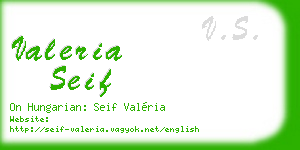 valeria seif business card